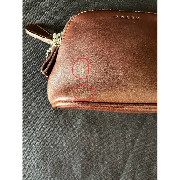 Coach Legacy Mahogany Brown Leather Cosmetic Coin Purse Vintage 90's-2000's - Picture 10 of 10